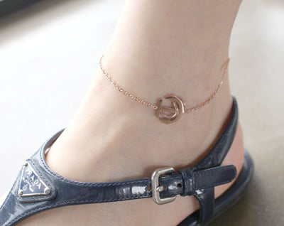 Rosegold anklet bracelet  anchor dainty anklets anklets for women women's anklet Rose gold anklet Gift for her everyday anklet