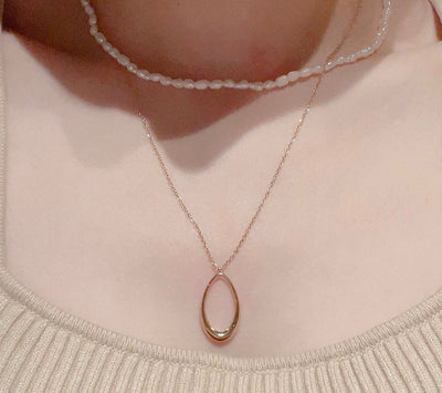 Necklace for women teardrop necklace  simple necklace teardrop  thin silver necklace  delicate teardrop necklaces  minimalist necklace