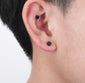 Matt Black circle Earrings 16G Matt black Flat Back  Matte Black Round Disc Stud Earrings for Women Men jewerly  Mens earring 1pair