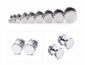 Silver Dot Stud Earrings High Polished Surgical Steel Screw Flat Back 4mm~14mm Round Disc Stud Earrings For Women Men Jewelry 1 Pair