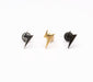 16g Lightning Bolt Earring Gold Black Lightning Stud Earring Piercing Helix Tragus Cartilage Stud Piercing Surgical Steel 1 Piece