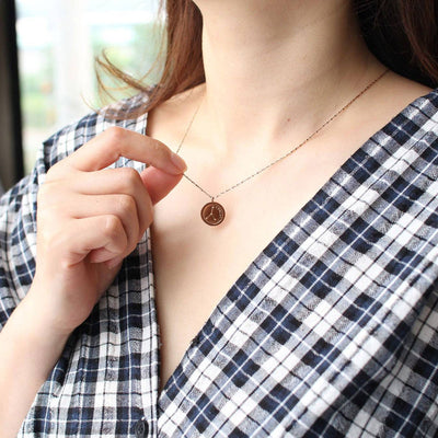 Zodiac Coin Necklace Zodiac Constellation Jewelry Rose Gold Necklace