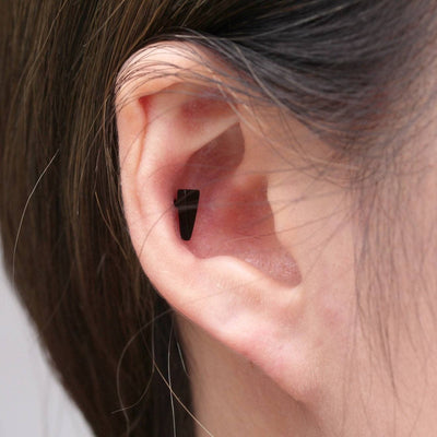 Tiny Geometric Earring Single Stud Cartilage Earring Minimalist Earring Geometric Studs Gift Ideas Mini Triangle Single Stud Earring