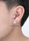Silver Spiral Stud Earring 16g Silver Spiral Earring Delicate Circle Swirl Stud Geometric Earring Screw Back Earring M Size Large Size