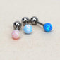 16g Opal Cartilage Earring 4mm Tiny Opal Stud Earring 4mm Opal Candy Ball Stud Surgical Steel Earring Cartilage Conch Helix Piercing
