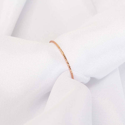 Rose Gold Ring for Women Sparkle Stackable Textured Rings Dainty Thin Thumb Minimalist Rings for Gift