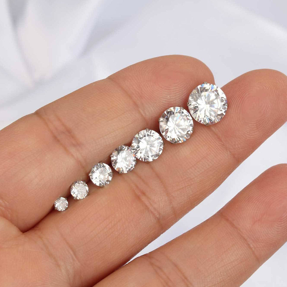 Surgical steel cubic zirconia on sale earrings