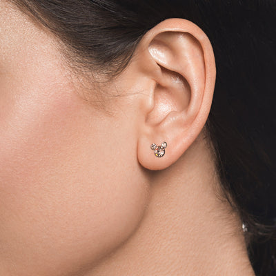 Mickey Earrings CZ Cartilage Piercing Earring Mickey Stud Earring Screw Back Earrings Cute Earrings Minimalist Earring