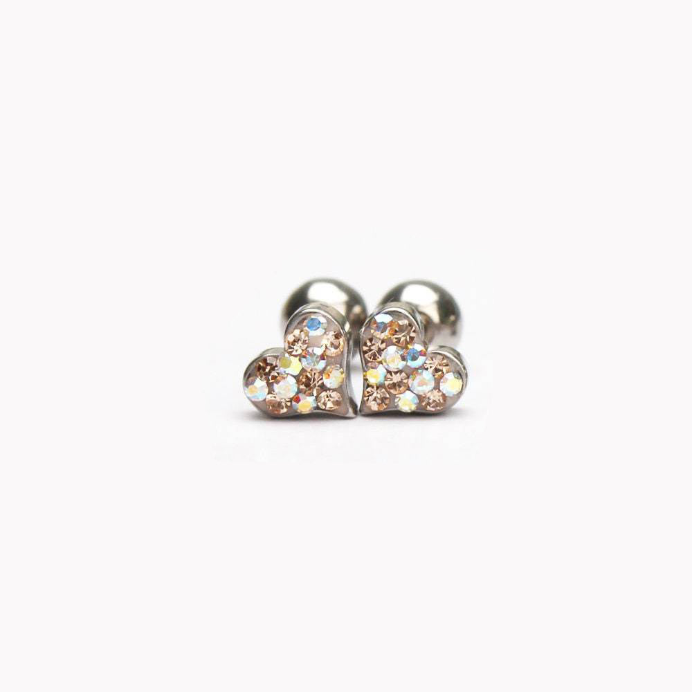 Plastic Post Earrings Black CZ Stud Earrings Retainers Earrings Black Cubic Earrings Hypoallergenic Metal Free Earrings Plastic Stud Earring Pink