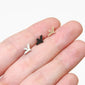Leaf earrings Leaf jewelrys Silver Rose Gold Black Dainty earrings 20G Screw back ball Surgical steel Stud Earring Hypoallergenic Minimalist