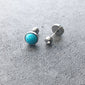 Turquoise studs earrings screw back earrings surgical steel hypoalergenic earrings turquoies screw back ball earrings cartilage earrings