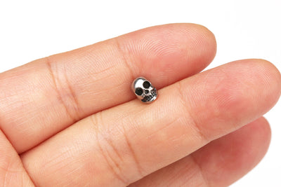 Tiny Skull cartilage earring 16g skull bone cartilage helix auricle lobe piercing 1 piece