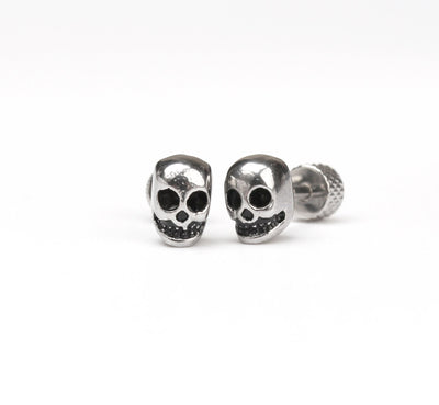 Tiny Skull cartilage earring 16g skull bone cartilage helix auricle lobe piercing 1 piece