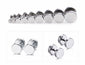 Silver Dot stud Earrings  High Polished Surgical Steel Screw Flat Back 4mm~14mm  Round Disc Stud Earrings for Women Men jewerly 1pair