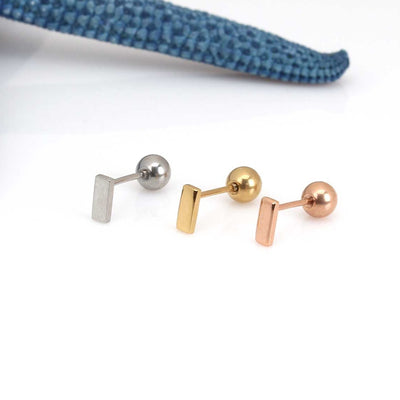 New Mini bar earrings Tiny bar earrings 22G bar earrings screw back earrings Surgical steel earrings minimalist earrings Geometric earrings