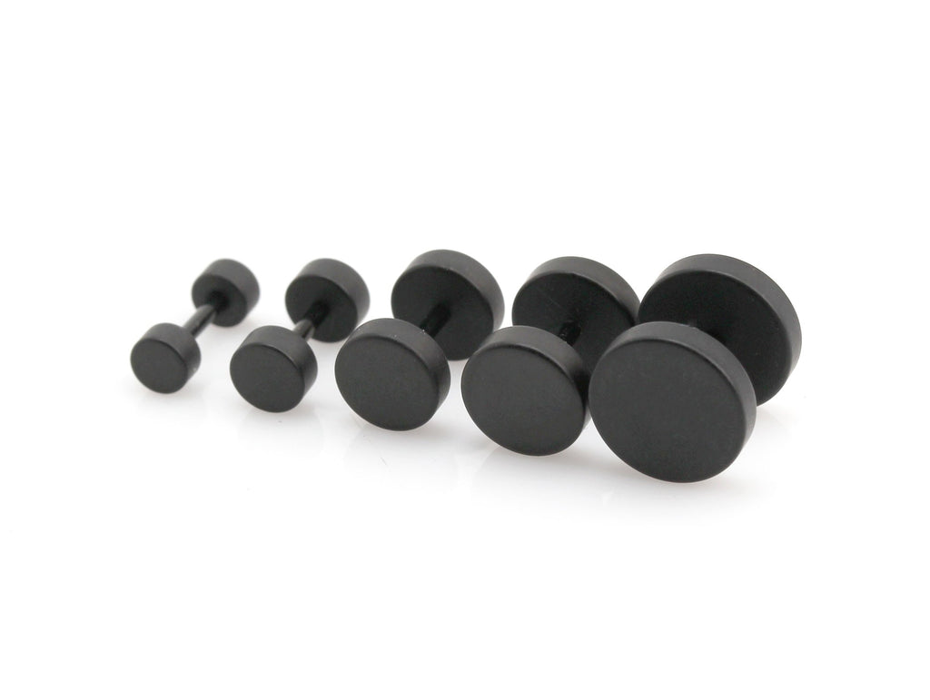 Buy Reyiys™ 7 MM Round Black Stud Earrings For Mens Boys Black at Amazon.in