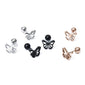 Butterfly earrings Butterfly jewelrys Animal Earrings Screw back cz with ball Surgical steel Stud Earring Hypoallergenic 20G