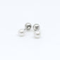 White Pearl Earrings with Safety Back Ball Surgical Steel Pearl Cubic Piercing Earrings Everyday Earrings Tiny Pearl Earring 2piece