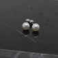 Dainty 6mm Pearl Stud Earrings Piercing Crystal Screw Ball Back Earring Hypoallergenic Surgical Steel Kid Safety Back Stud Earring 1pair