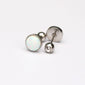 Opal Stud Earrings 6mm Opal Cartilage Earrings Piercing Tragus Earrings Screw Back Ball Surgical Steel Hypoallergenic