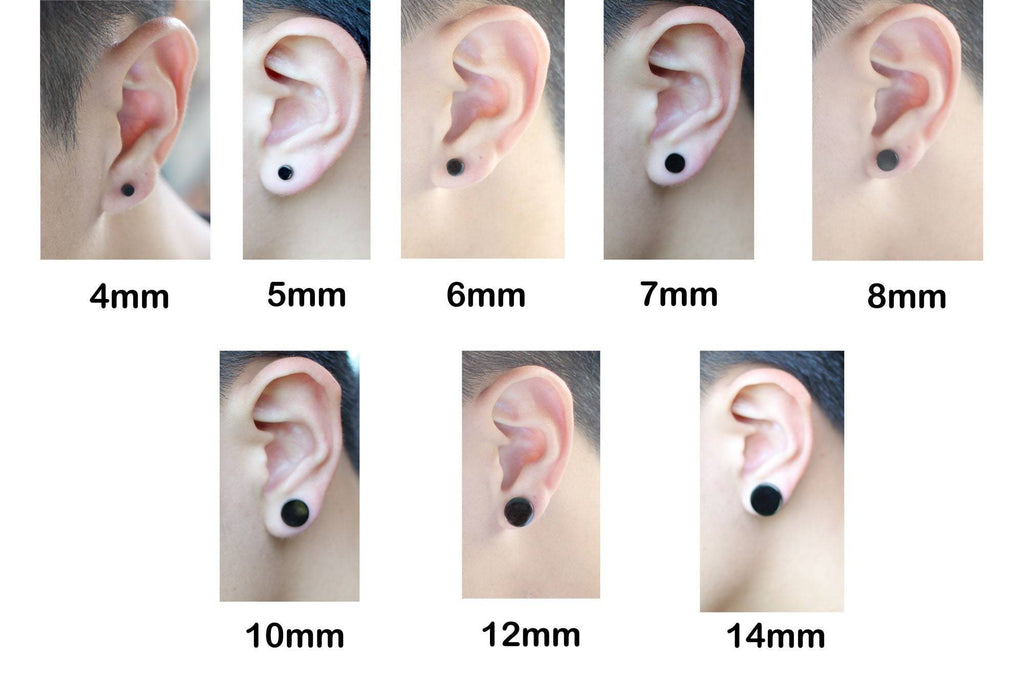 Pack of Titanium Screw Flat Back Earrings Hypoallergenic for Sensitive Ears
