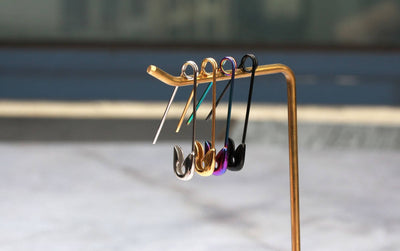 Hypoallergenic Safety Pin Earrings Surgical Steel Safety Pin Earrings Silver Safety Pin Earrings Gold Safety Pin Earrings