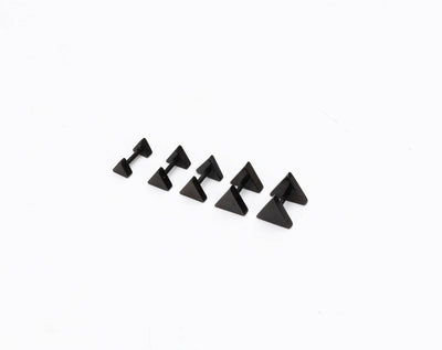 Black Geometric Earrings Black Triangle Stud Earrings 16g Triangle Cartilage Piercing Earrings for Men Black Triangle Helix Earring 2 Pieces