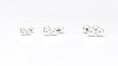 16g Tiny Pearl Stud Earring Double Side Pearl Cartilage Earrings Piercing Pearl Cartilage Earring Helix Earrings 1 Pair