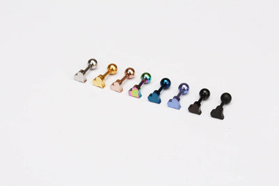 Tiny Heart Earring 16g Minimalist Heart Cartilage Earring Heart Conch Helix Cartilage Tragus Earring