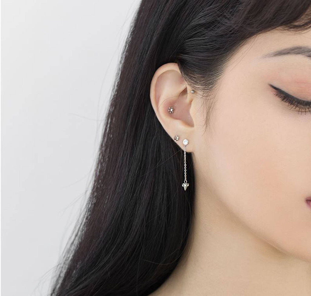 2pcs Double-sided Crystal Ball Stud Earrings For Women Stainless Steel  Screw Back Ball Tragus Cartilage Piercing Jewelry - Stud Earrings -  AliExpress