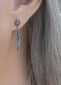 Feather Earring 16g Cartilage Stud Feather Drop Earring Helix Stud Piercing Earring Surgical Steel Screw Back Earring Punk Earring 1 Piece