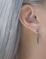 Feather Earring 16g Cartilage Stud Feather Drop Earring Helix Stud Piercing Earring Surgical Steel Screw Back Earring Punk Earring 1 Piece