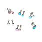 Opal Earring 16g Tiny Prism Opal Cartilage Helix Conch Rook Pierced Earring 4mm 6mm Opal Stud Earring Ball Labret