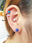 Opal Earring 16g Tiny Prism Opal Cartilage Helix Conch Rook Pierced Earring 4mm 6mm Opal Stud Earring Ball Labret