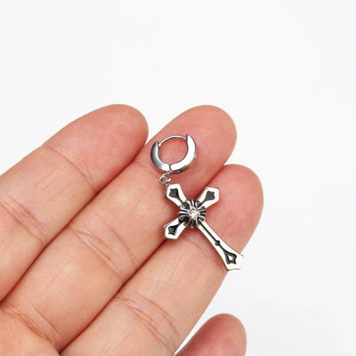 Tiny Huggie Hoop Earring Drop Dangle Cross Earrings Cross Earrings BTS Earrings K-Pop For Men Men’s Earring 1 PCS