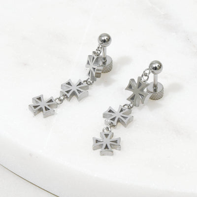 Cross Dangle Cartilage Earrings Thick Cross Drop Earring K-Pop Earrings Jimin Earrings Cross Cartilage Earring Dangle Earrings Cross Earring