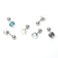 Tiny Crystal Cube Earring Screw Back 16g Cube Geometric Stud Earring 4mm Cube Cartilage Earring Surgical Steel Hypoallergenic Crystal Single