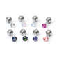 16g Tiny 3mm Crystal Cartilage Earring Colorful Crystal Earring Surgical Steel Stud Tragus Piercing Helix Piercing Tiny Helix Earring