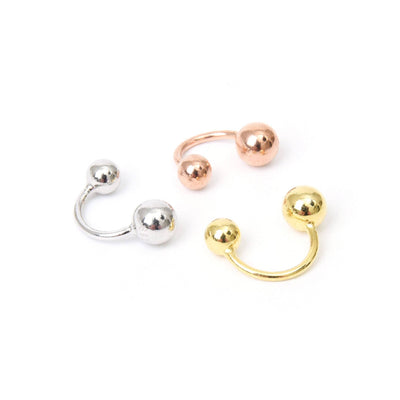 Ear Cuff No Piercing L Sterling Silver Ear Cuff Conch Cuff Silver Cartilage Cuff Non Pierced Silver Gold Rose Goldwrap Cuff Earring