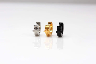 Huggie Hoop Earrings Men’s Earrings Cross Huggie Earrings for Men Gold Cross Cartilage Earrings Gift for Him Surgical Steel Earrings