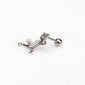 Tiny Lizard Earring 16g Tiny Gecko Dangle Earrings Screw Back Earring Men’s Earring Mini Gecko Cartilage Earring Silver Stud Earrings