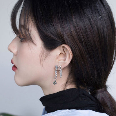 Cross Dangle Earrings 16g Cross Chain Drop Earrings Cross Drop Earrings Kpop Earrings Jimin Earrings Cartilage Stud Earrings