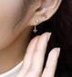 Cross Drop Earrings 20g Cross Stud Pieced Earrings Inverted Cross Dangly Earrings Tiny Cross Earrings Gold Cross Earrings