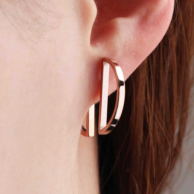 Double Sided Earrings Front Back Statement Ear Jacket Earring Dainty Minimalist Double Sided Earring Geometric Earrings Bar Studs