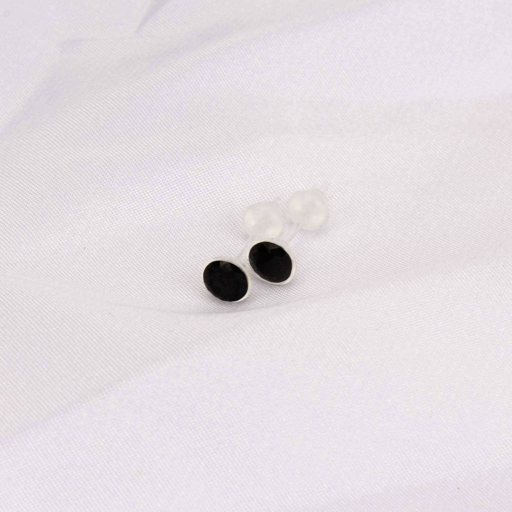 Plastic Post Earrings Black CZ Stud Earrings Retainers Earrings Black Cubic Earrings Hypoallergenic Metal Free Earrings Plastic Stud Earring Red