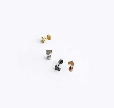 Heart Cartilage Earring Classic Heart Earring 16g Love Earring Girls Earring Simple Heart Earring Heart Earring Minimalist Earring