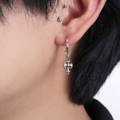 BTS Earrings Hoop Drop Cross Earrings Hoop Cross Earrings Huggie Hoop Earrings Huggie Hoop Cross Earrings Surgical Steel