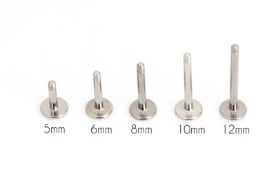 16g (1.2mm) Labrets Stud Externally Threaded Labrets 4 PCS 316l Surgical Steel Labrets 5mm 6mm 8mm 10mm 12mm Hypoallergenic