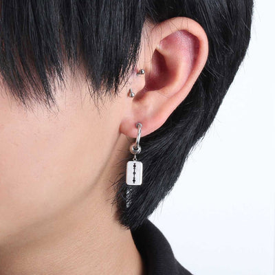 Razorblade Designed Earring 16g Blade Stud Earring Cartilage Safe Razor Blade Design Earrings