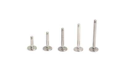 16g (1.2mm) Labrets Stud Externally Threaded Labrets 4 PCS 316l Surgical Steel Labrets 5mm 6mm 8mm 10mm 12mm Hypoallergenic